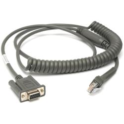 Cable RS232 DB9 Femelle 2.8m spiralé alimentation pin 9