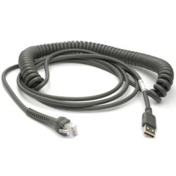 Cable USB Series A 4.6m spiralé