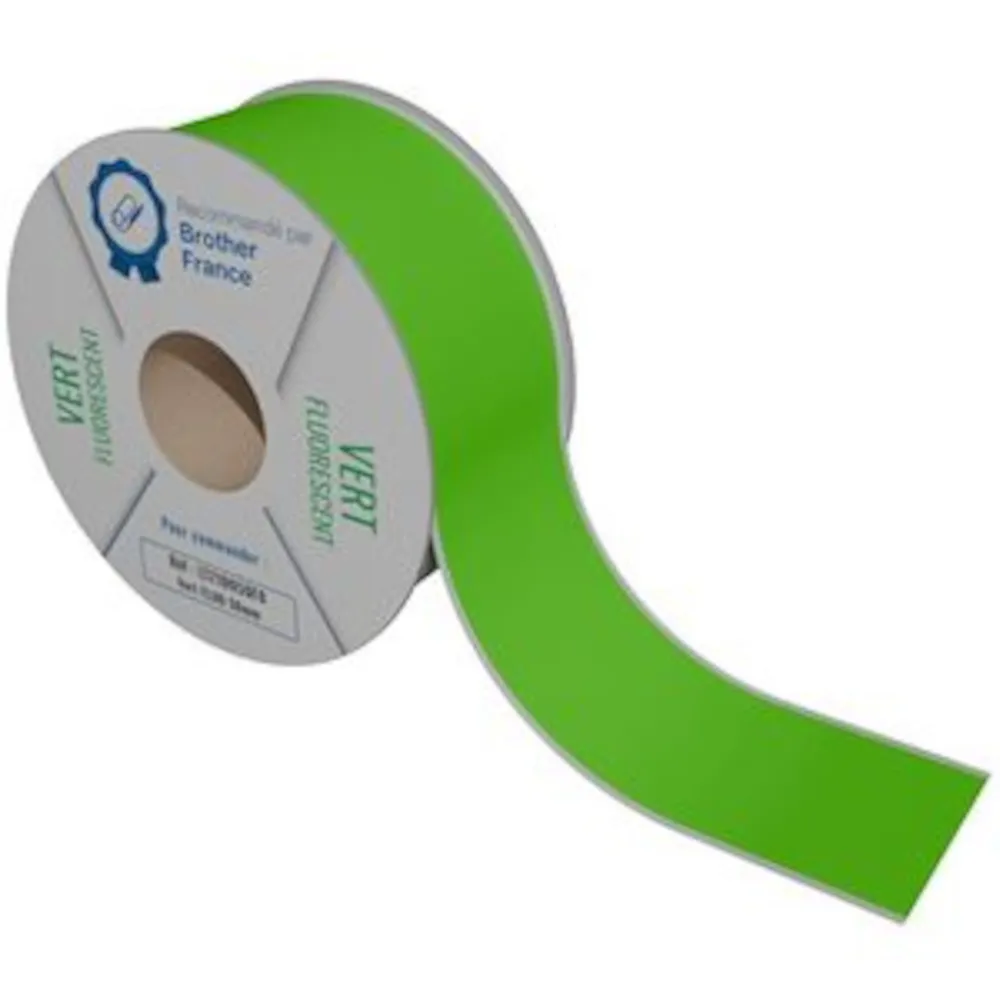 Rouleaux continu fluorescent vert 50mm x 25m