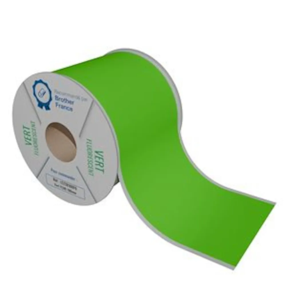 Rouleaux continu fluorescent vert 100mm x 25m