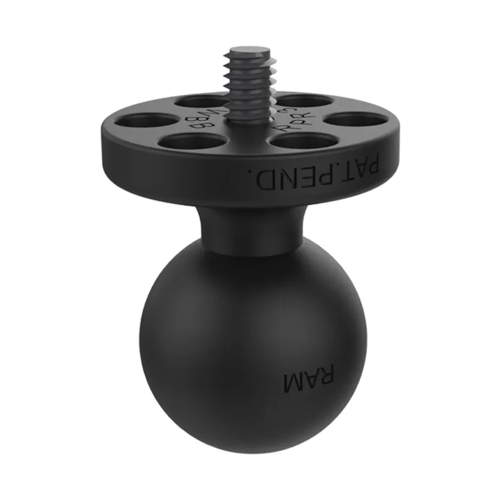 Adaptateur RAM Ball avec tige filetée 1/4 po-20 pour caméras d'action - Taille B