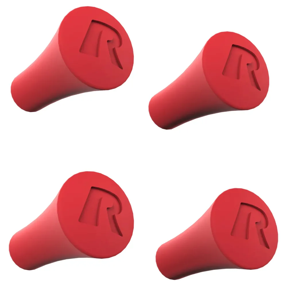 Lot de 4 capuchons en caoutchouc rouge de rechange RAM X-Grip